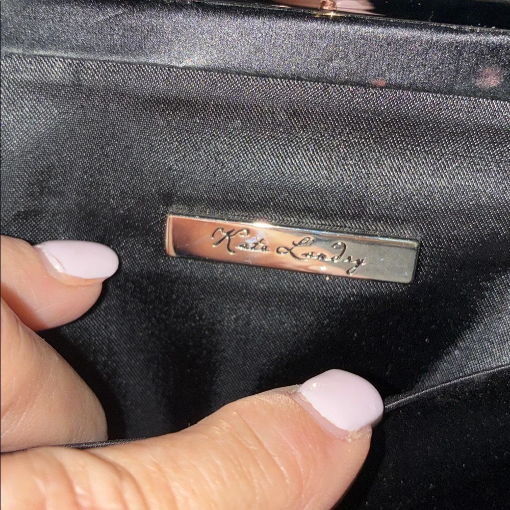 Elegant Black Satin‎ Clutch